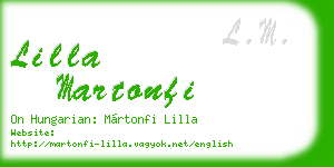 lilla martonfi business card