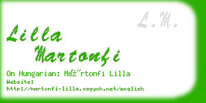 lilla martonfi business card